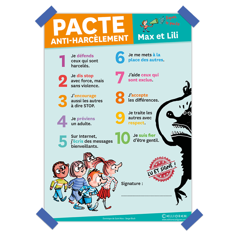 Pacte Anti-harcèlement Max et Lili